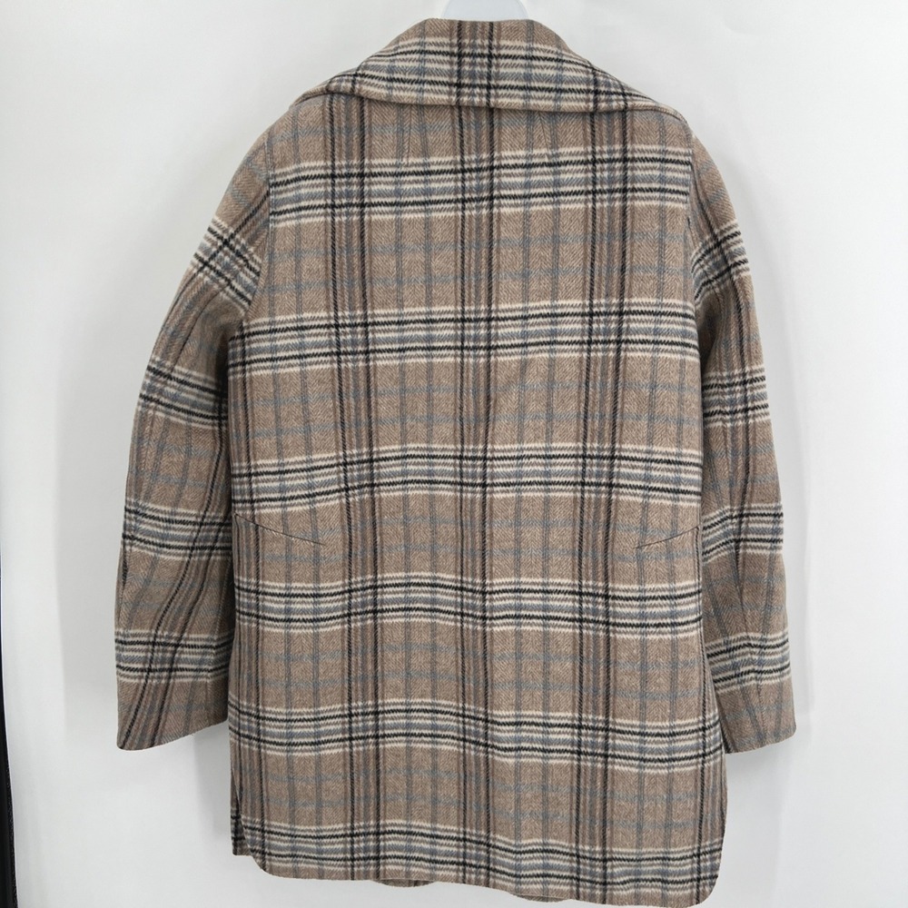 Belle & Bloom Ex-Boyfriend Wool Blend Oversized Jacket Oat Plaid Size M Academia - Picture 3 of 10